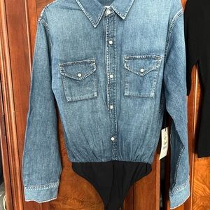 Citizens Of Humanity sera denim bodysuit Shirt in strudel